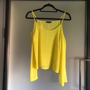 Neon Yellow Off-The-Shoulder Top